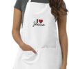 I Love Jesus Christian Message Embroidered Adjustable Cooking Apron With Two Pockets (2)