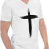 Native Raven Ash Wednesday Unisex Short Sleeve V-Neck Men's Christian T-Shirt (2)