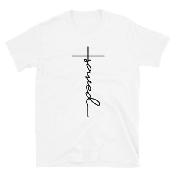 Christian Shirts for Women "Saved" Short Sleeve Tee Catholic T-Shirts