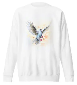 Dove Christian Sweatshirt For Women Premium Material Crew Neck Pullover