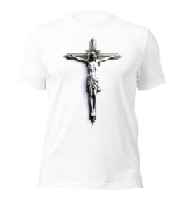 Jesus Cross Men's Organic Cotton Christian T-shirt by Native Raven